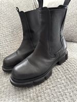 Schwarze Leder Chelsea Boots 37Gr