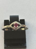 Ring Weissgold 18 Karat mit Rubin, Grösse 17mm, neu