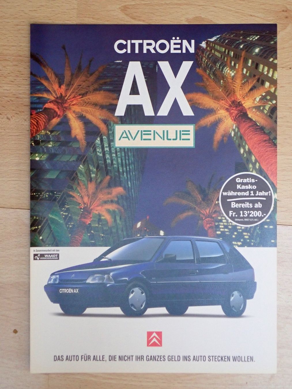 Citroën Documenti: Citroen AX Avenue - Schweizer Prospekt - P1670 – Usato da Winterthur venduto da 602ccm