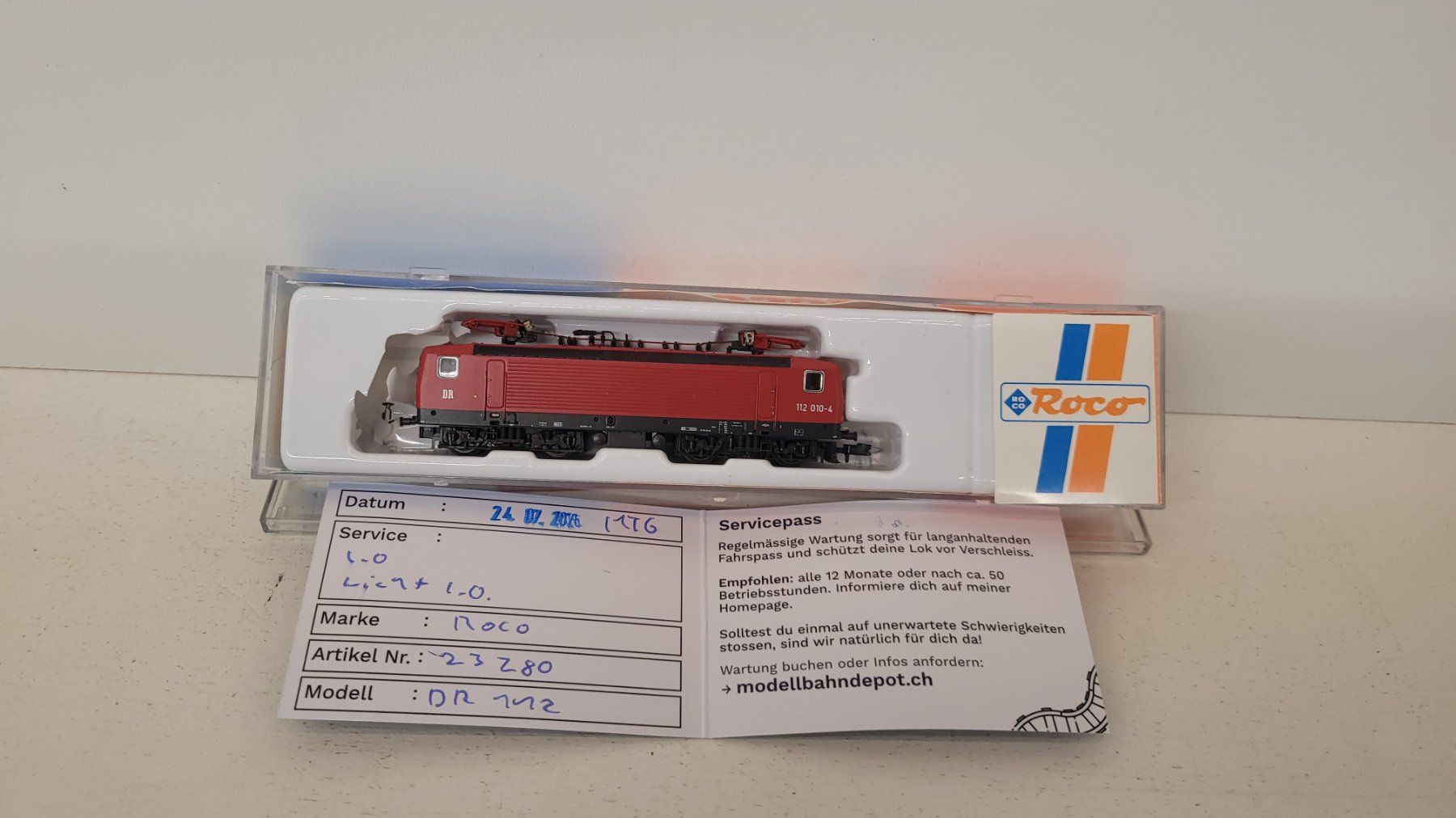 Roco Modellini di ferrovie: Spur N Roco 23280 DR Br112 GEPRÜFT – Usato da Büsserach venduto da ModellbahnDepot 1