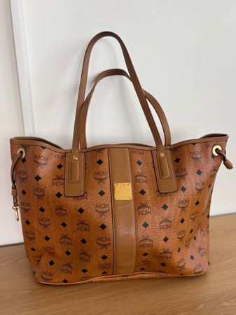 MCM Visetos Shopper Cognac inkl. Original Pouch & Staubbeute