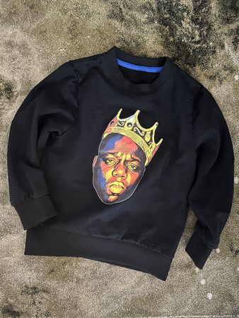 Sweatshirt Crewneck Black ‚Biggie‘ 98/104 3-4T