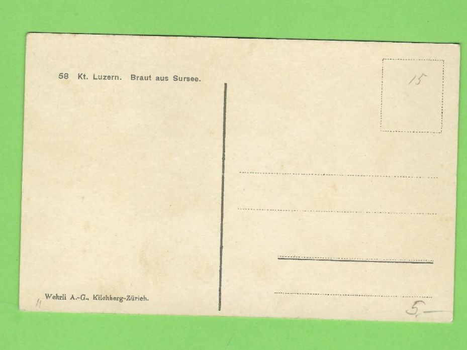 Cartoline postali: Braut aus Sursee, Luzern – Usato da Zürich venduto da t24_de 1