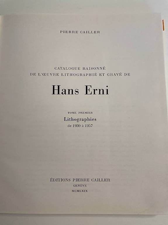 Libri: Catalogue de Hans Erni-Tome 1 – Usato da Saxon venduto da Topkap2 1