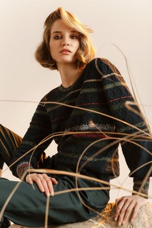 IVKO Structure Pullover Grasset Floral Wool Pulli