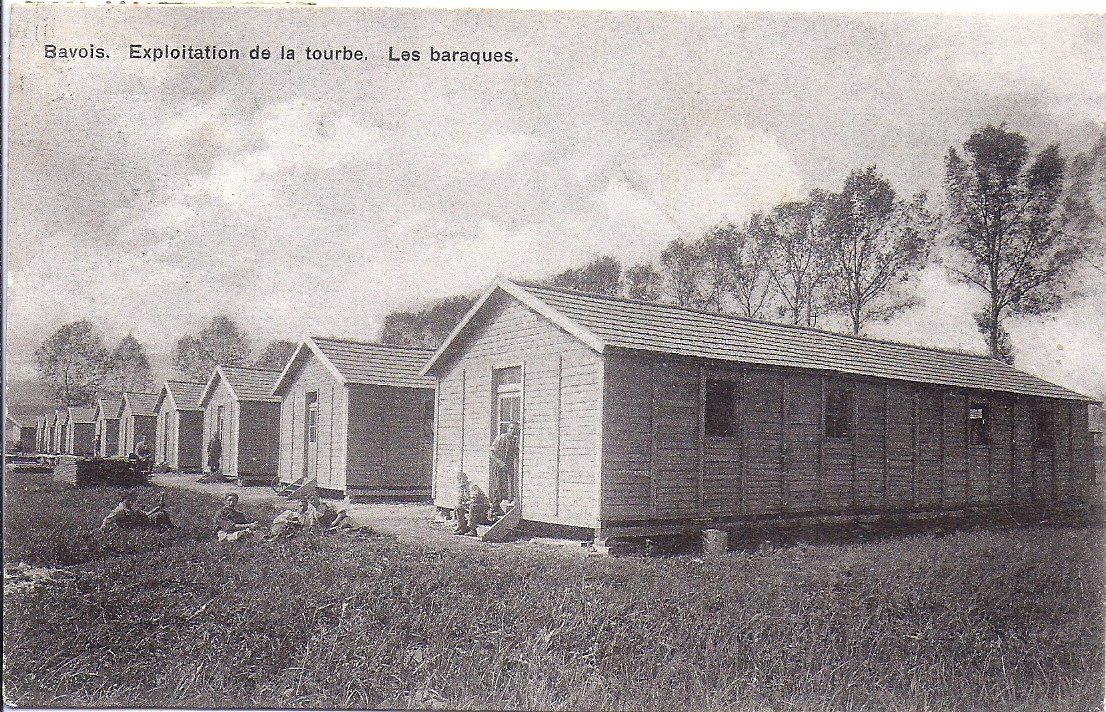 Cartoline postali: BAVOIS, exploitation de la tourbe. Les Baraques – Usato da Les Verrières venduto da Scampi0