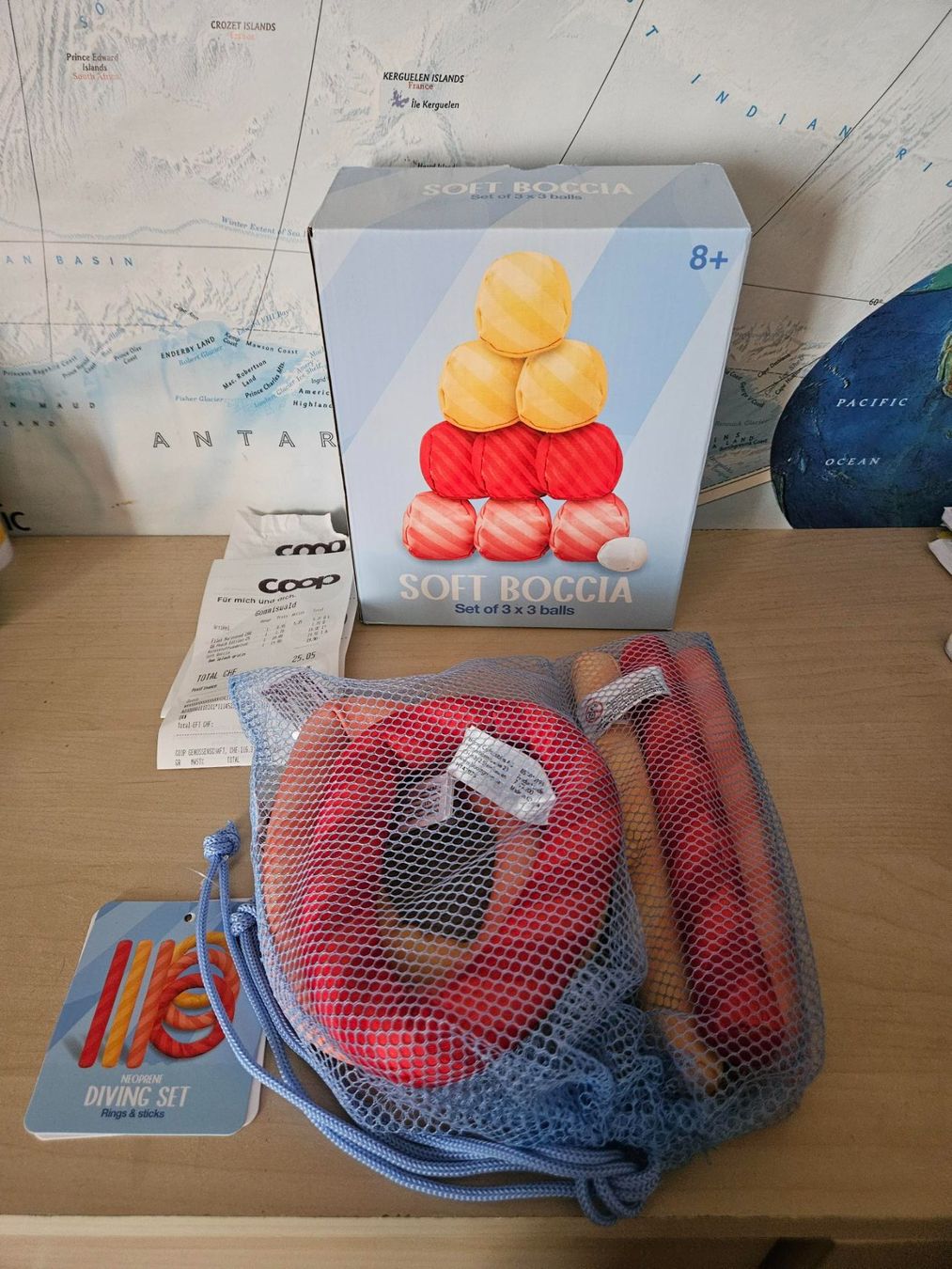 Coop Giocattoli: Coop Trophy SPLASH Tauch-Set + Boccia Soft Balls – Nuovo e nell'imballaggio originale da Gommiswald venduto da Bullhead