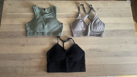 3er Set gerippte Crop Tops Sport Tops von South West XS/S
