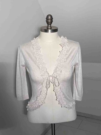 Damen Bolero hellrosa mit Blumen Applikationen gebraucht