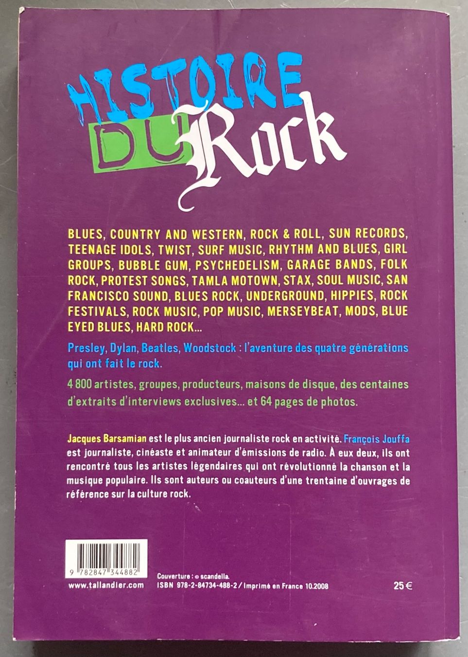 Libri: FRANCOIS JOUFFA / JACQUES BARSAMIAN - HISTOIRE DU ROCK – Usato da Poliez-Pittet venduto da Newtown-Records 1