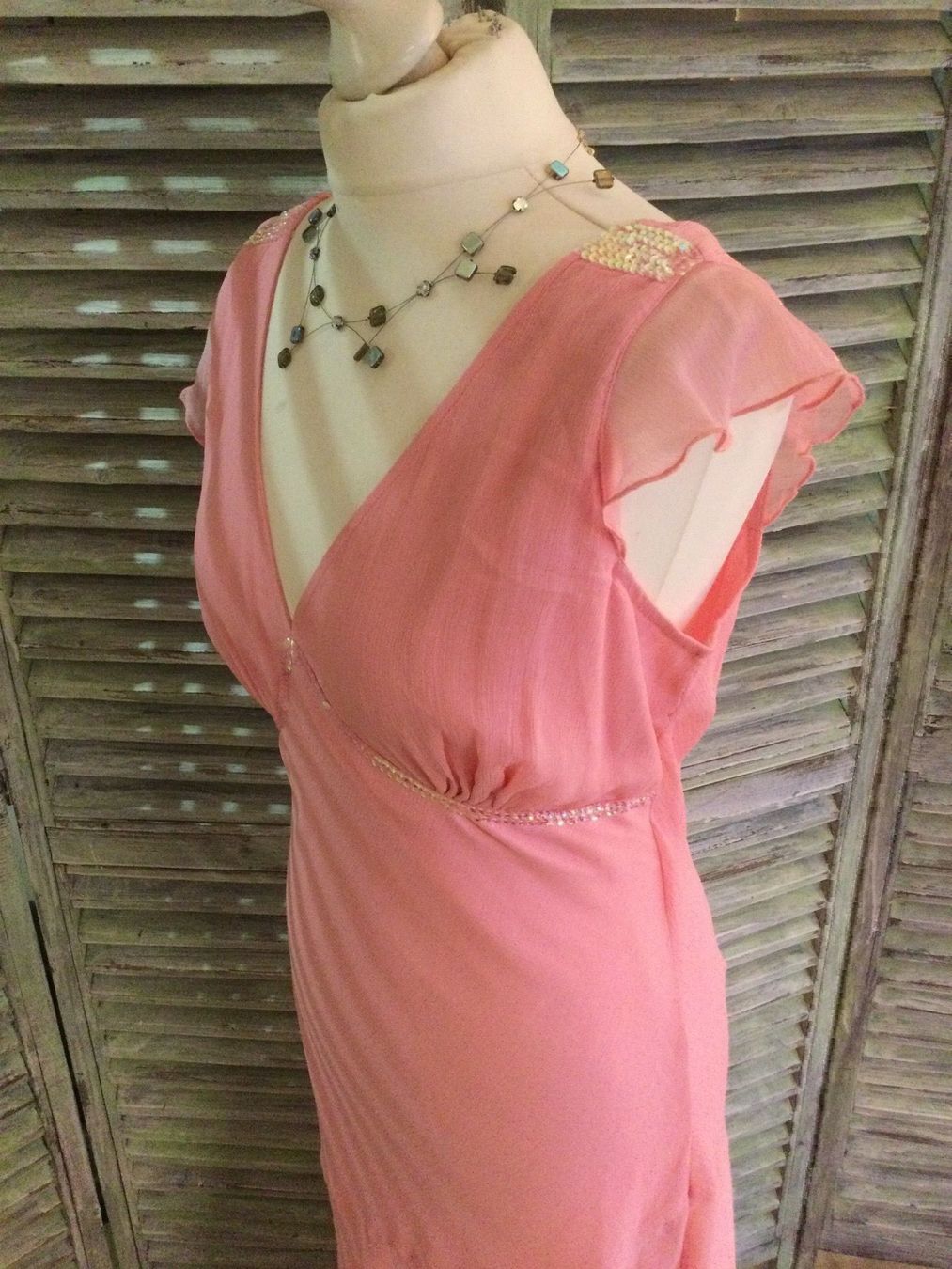 Kleider: Longue robe rose fluide avec sequins, taille 38, NEUF – Neu und originalverpackt aus Agiez von chouchanelle 5