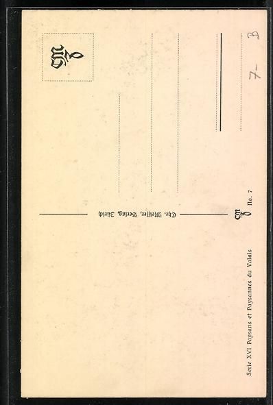 Cartoline postali: AK Paysanne du Valais – Usato da Berlin venduto da bartko-reher 1