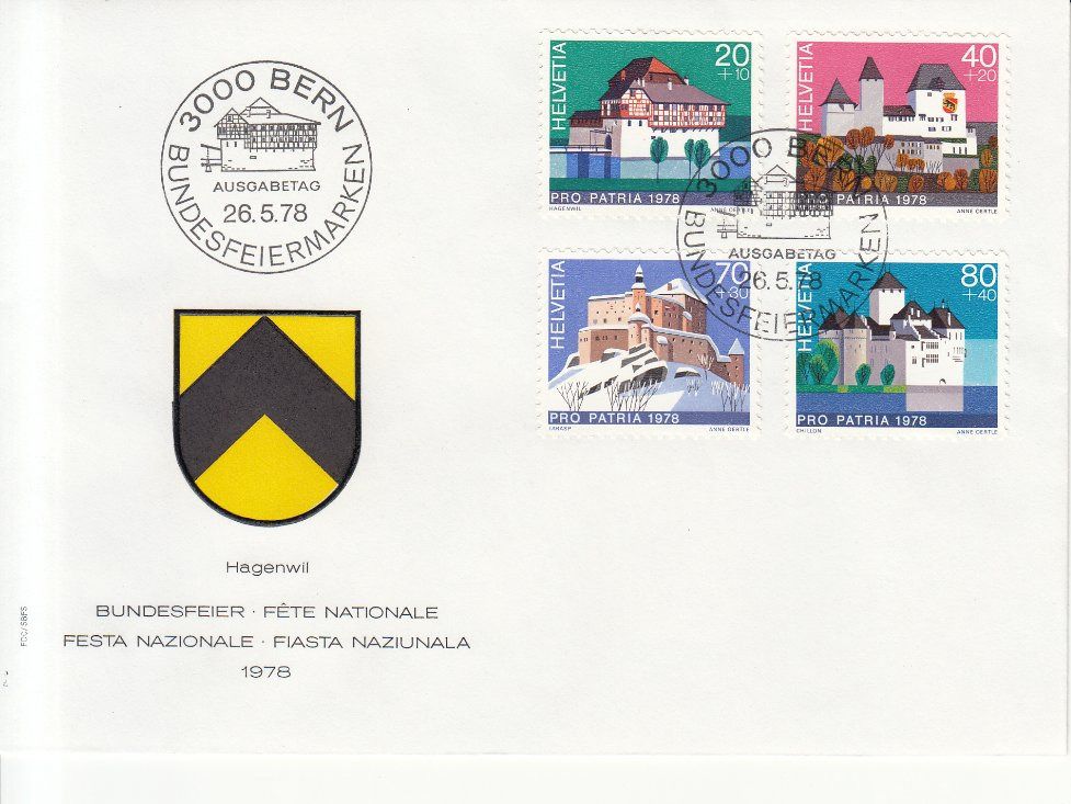 Tutti i francobolli: SBK B178 - B181 FDC – Usato da Bürglen TG venduto da StampGraf