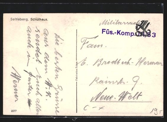 Cartoline postali: AK Seltisberg, Schulhaus – Usato da Berlin venduto da bartko-reher 1