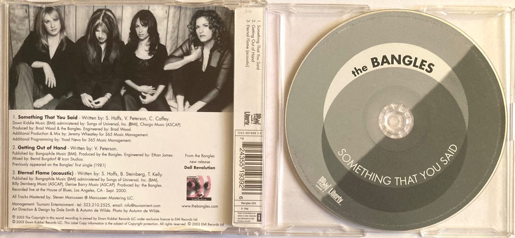 CD: THE BANGLES - SOMETHING THAT YOU SAID – Usato da Poliez-Pittet venduto da Newtown-Records 1