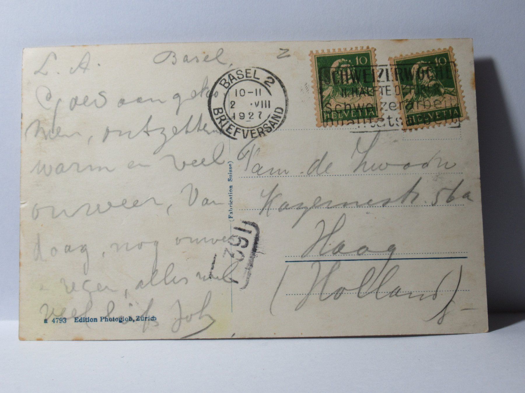 Cartes postales: Basel , St. Margarethenkirche  1927 – D'occasion à Grenchen par Bluemchen1900 2