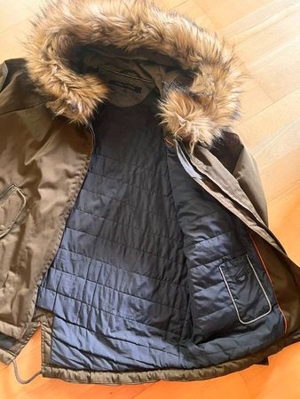 Marc OPolo Kurzparka olive abnehmbarer Fellbesatz