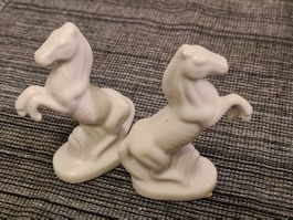 2 Deko Keramik Figur Pferd, H 9 cm