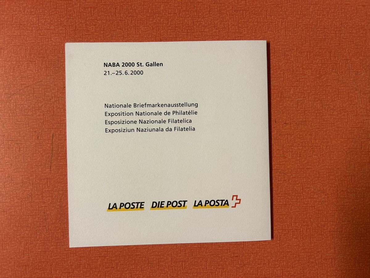 Tutti i francobolli: Briefmarken NABA 2000 St. Gallen Block gestempelt</div> – Usato da Lanzenhäusern venduto da vic63 2