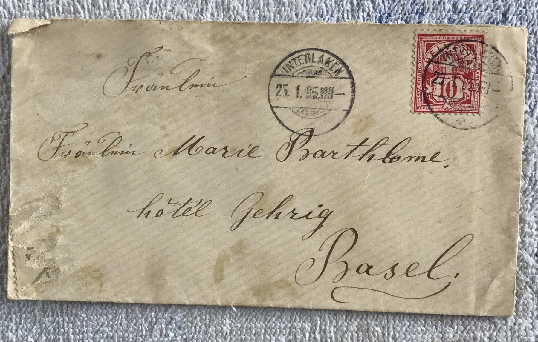 Tutti i francobolli: ANTIKER BRIEFUMSCHLAG SCHWEIZ 1895 – Usato da Ostermundigen venduto da Kari1937
