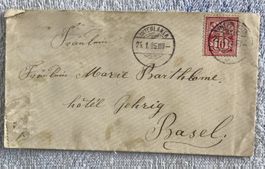 ANTIKER BRIEFUMSCHLAG SCHWEIZ 1895