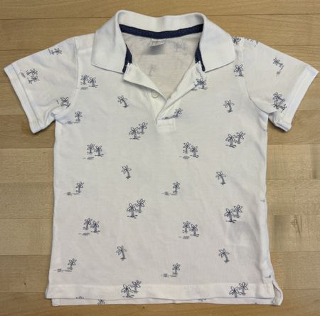 H&M Polo Shirt, Gr. 92 (2J), Sommerliches Palmenmuster!
