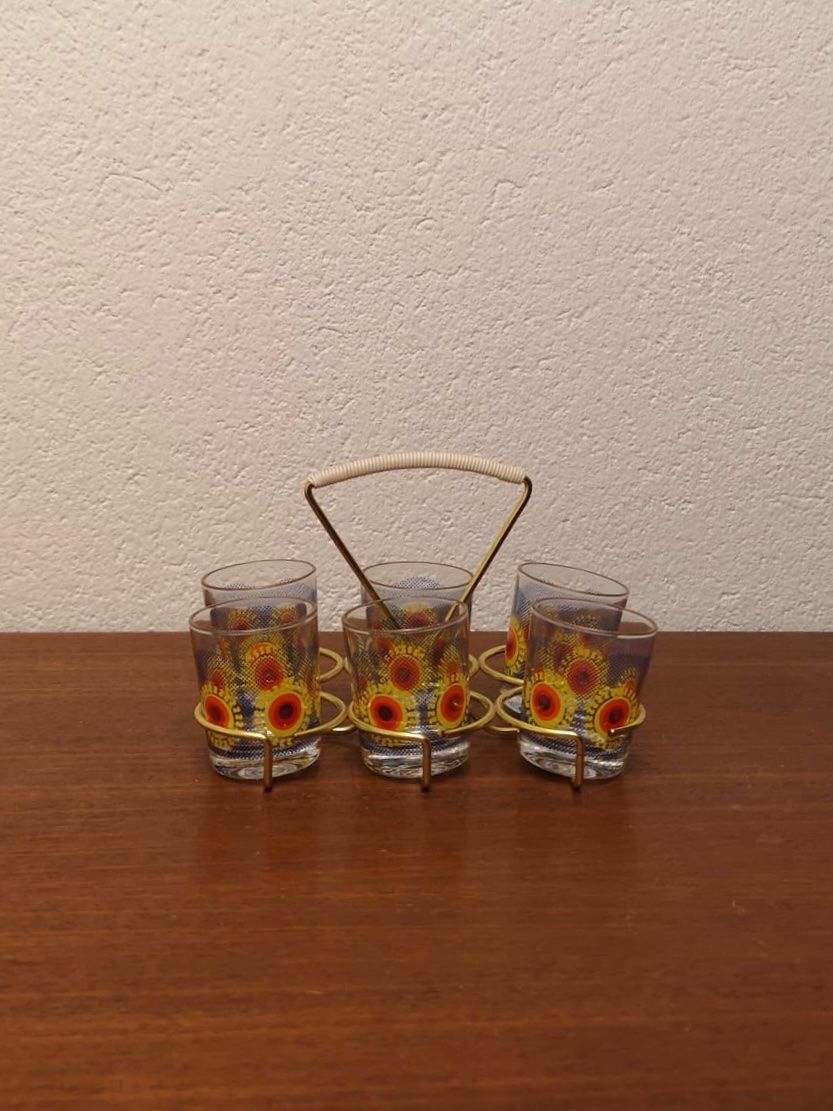 Bicchieri: 50s Schnapsgläser mit Ständer vintage Design Schnapsgläschen – Usato da Zürich venduto da Vintagewiesel