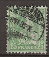 CH049 - Helvetia assise no 49 obl. Lausanne 8.6.1882