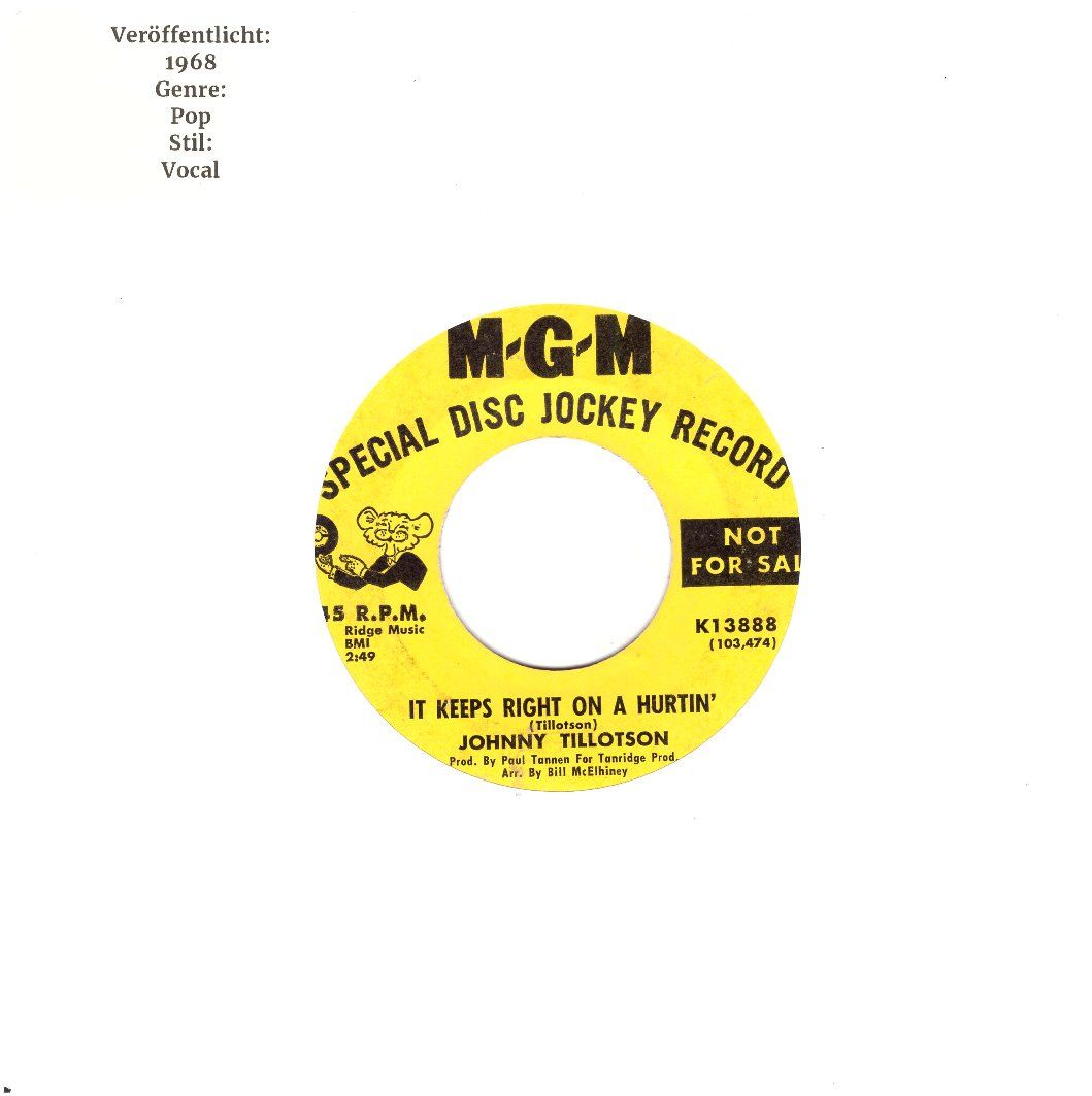 Dischi in vinile: JOHNNY TILLOTSON – Usato da Bassersdorf venduto da house-of-vinyl