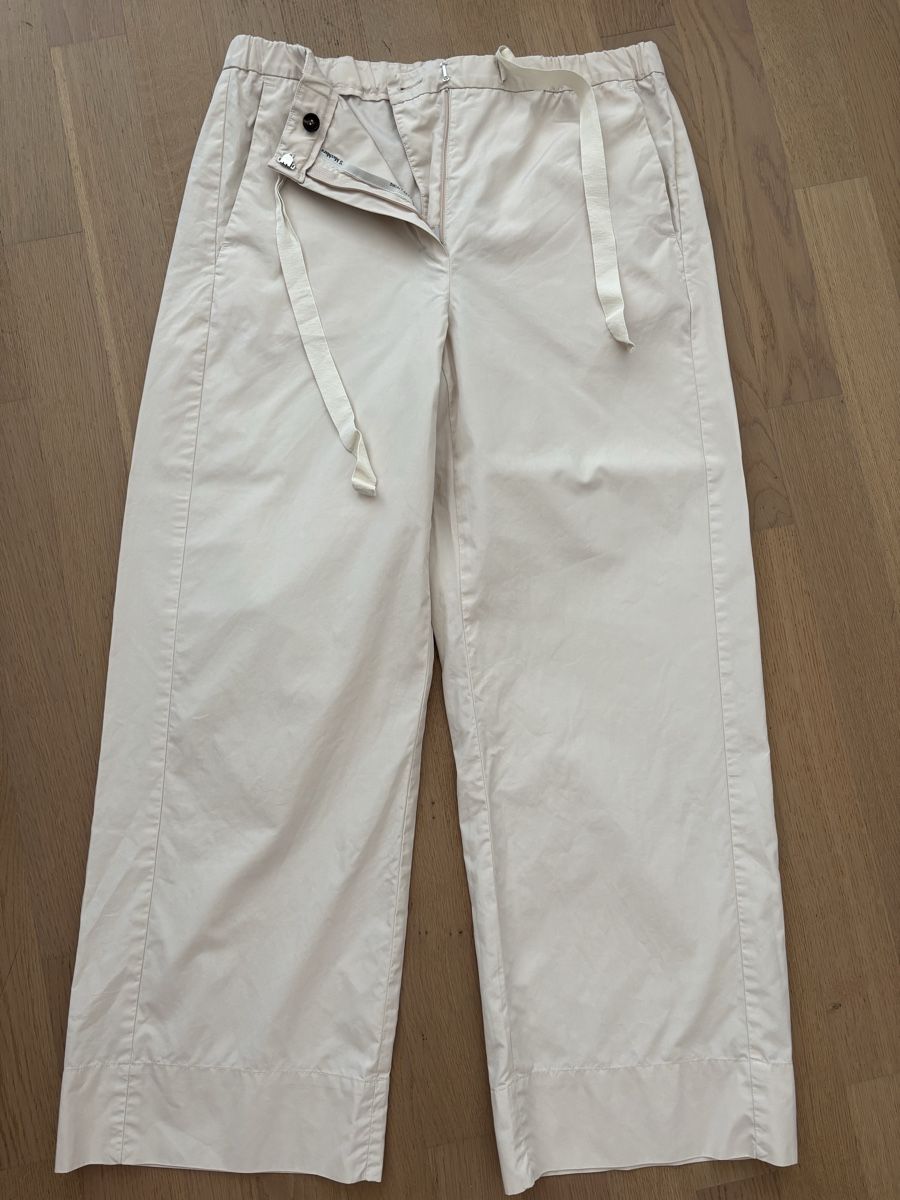 Max Mara Hosen: Max Mara Hose, Baumwolle, grau beige in 38 – Neu (gemäss Beschreibung) aus Luzern von Magda1914