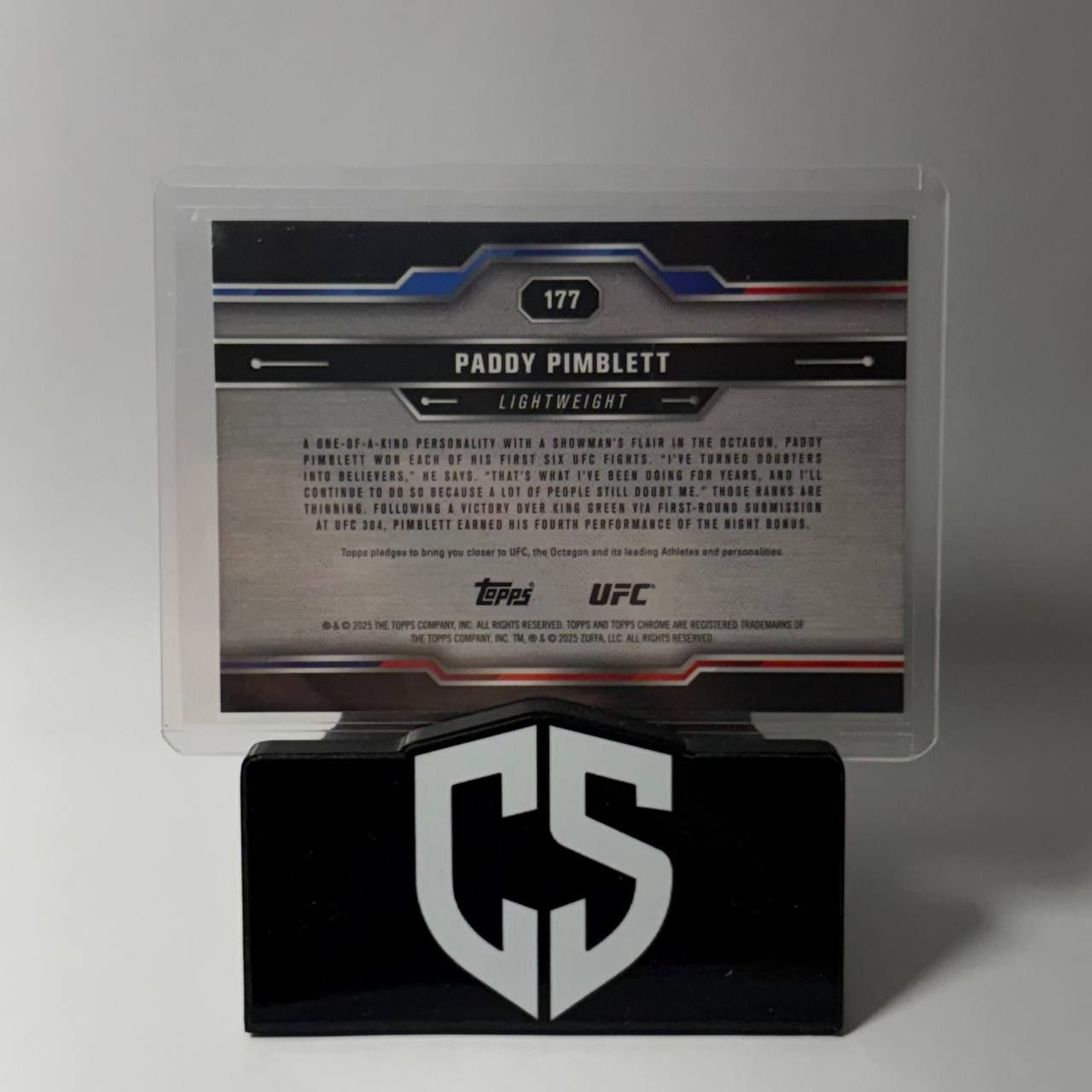 Panini Sammelbilder & Trading cards: 2024 Topps Chrome UFC Paddy Pimblett Negative Refractor – Gebraucht aus Oftringen von collectsupply 1