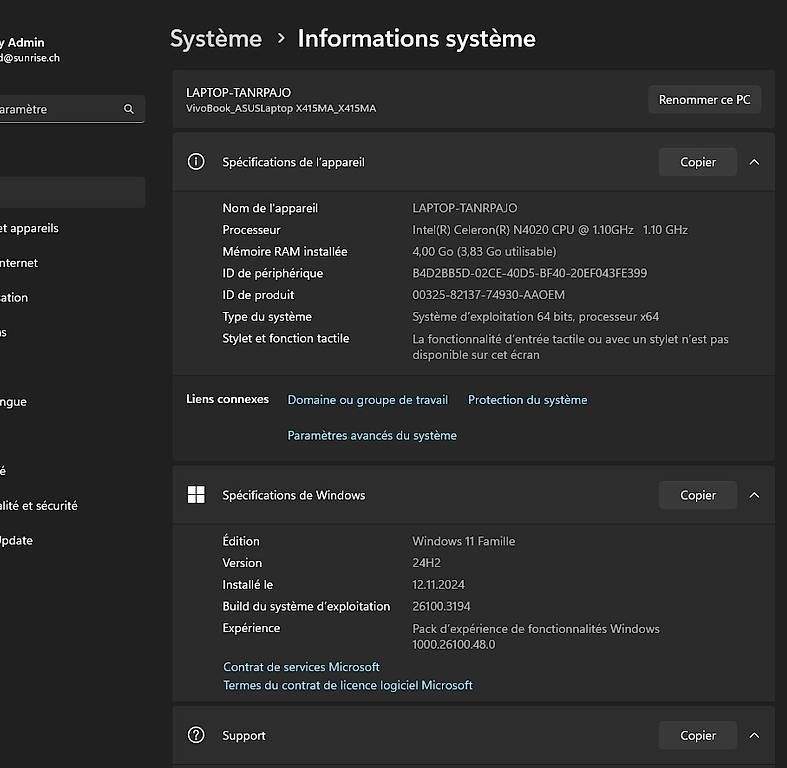 Notebooks: Asus VivoBook X415MA 14" – Gebraucht aus Chavannes-près-Renens von and_fs7t 4