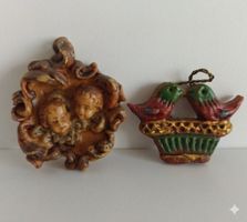 Antiker Christbaumschmuck Wachs | Engel & Vögel Vintage