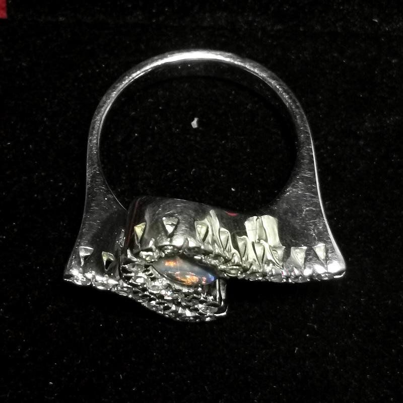 Anelli: Opal Silberring mit Zirkonia – Nuovo e nell'imballaggio originale da Walenstadt venduto da vkt_qc8d 3