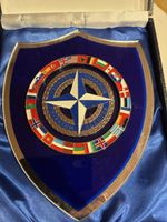Écusson OTAN, Collège de Défense, rare, avec boîte!  NATO