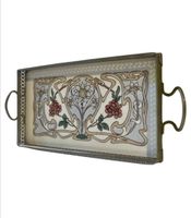 Antique Art Nouveau Tray with Floral Design