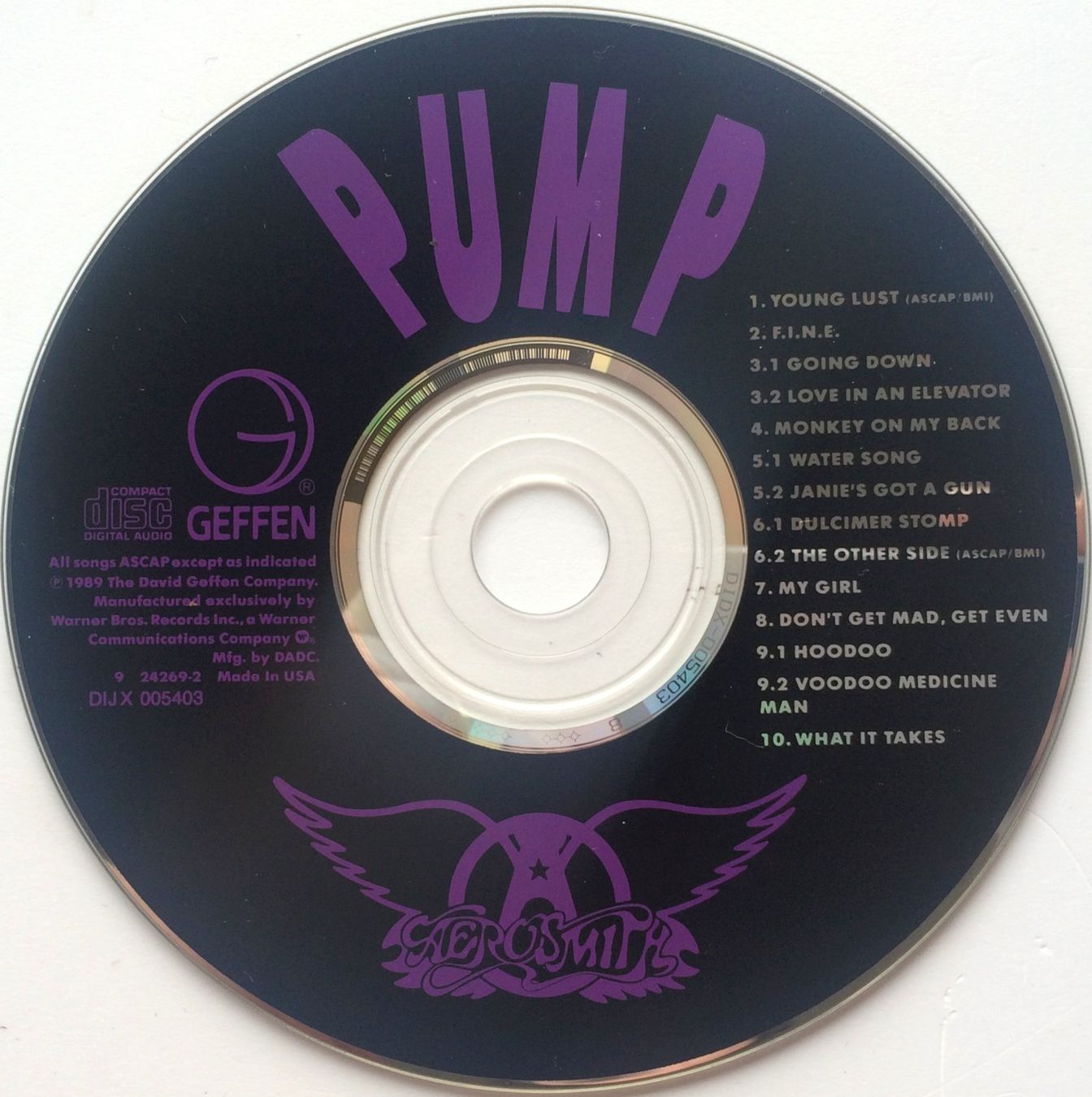 CD: AEROSMITH - PUMP – Usato da Bottens venduto da hotter-than-hell 8