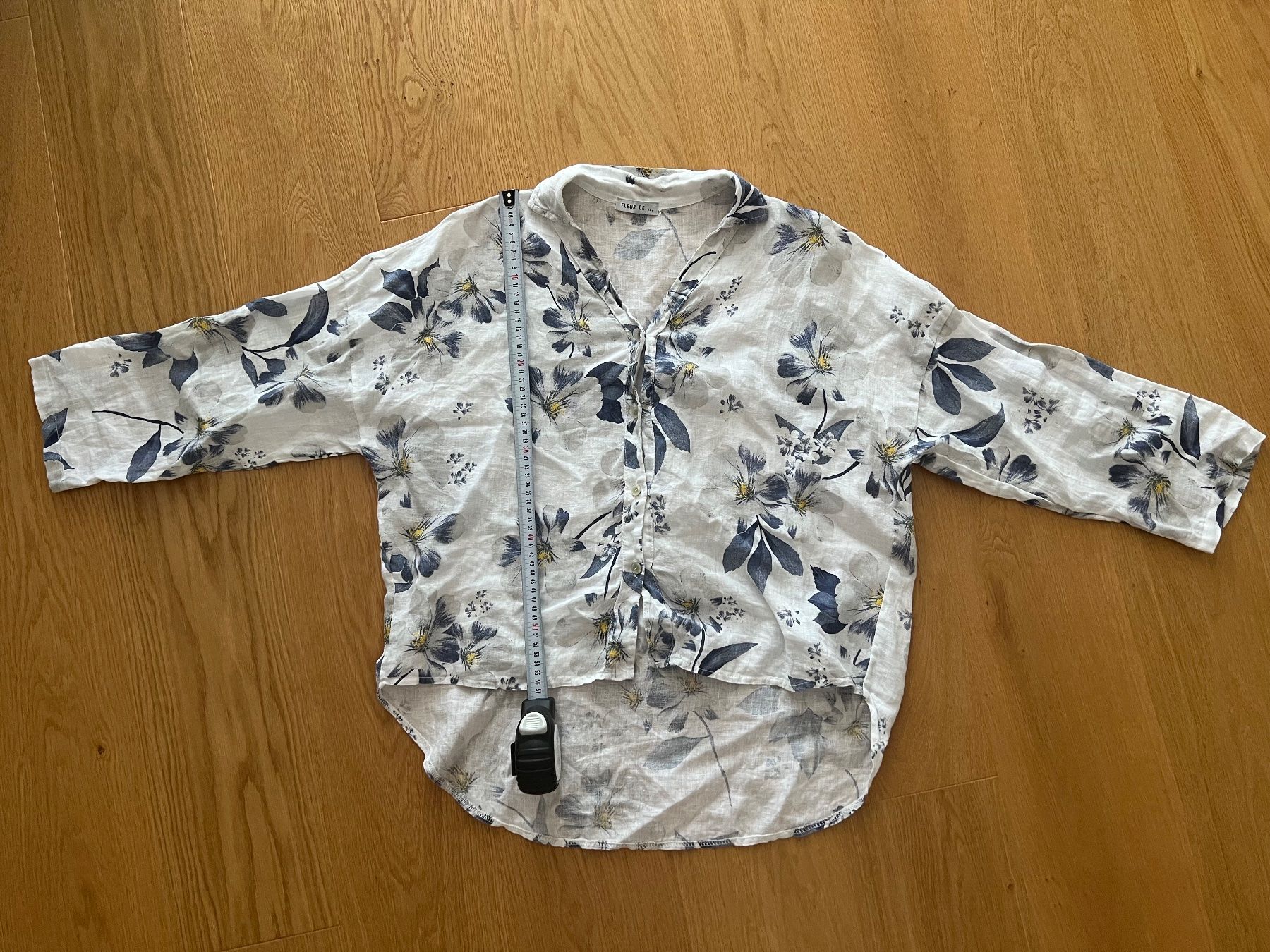 Blusen: Leinenbluse mit Blumenmuster M L 40 42 – Neu (gemäss Beschreibung) aus Auenstein von Modeschrank 4