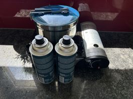 Campingkocher-Set mit 2 Gaskartuschen - Ideal für Outdoor