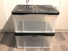 3er Set Boxen mit Deckel