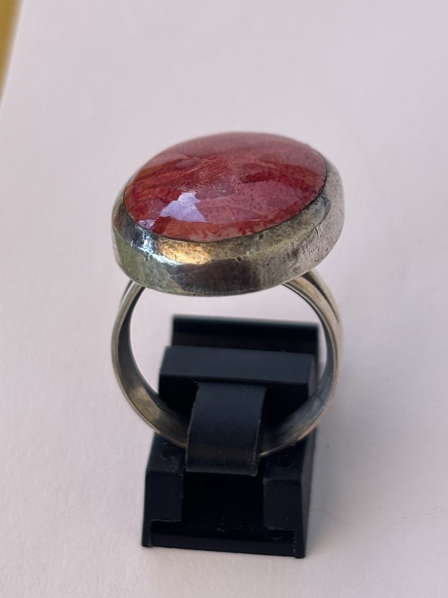 Bagues: Silber Ring mit rotem Stein 925  – D'occasion à Langnau am Albis par flusspflege 2