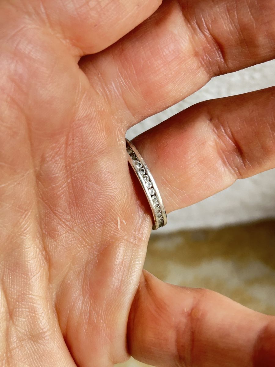 Anelli: Silberring steinkranz klassisch weiss (59) – Usato da Laufen venduto da belleskulptur 5