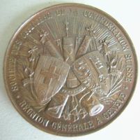 Sociétè des Officiers Genève 1892,Bronze, unzirkuliert