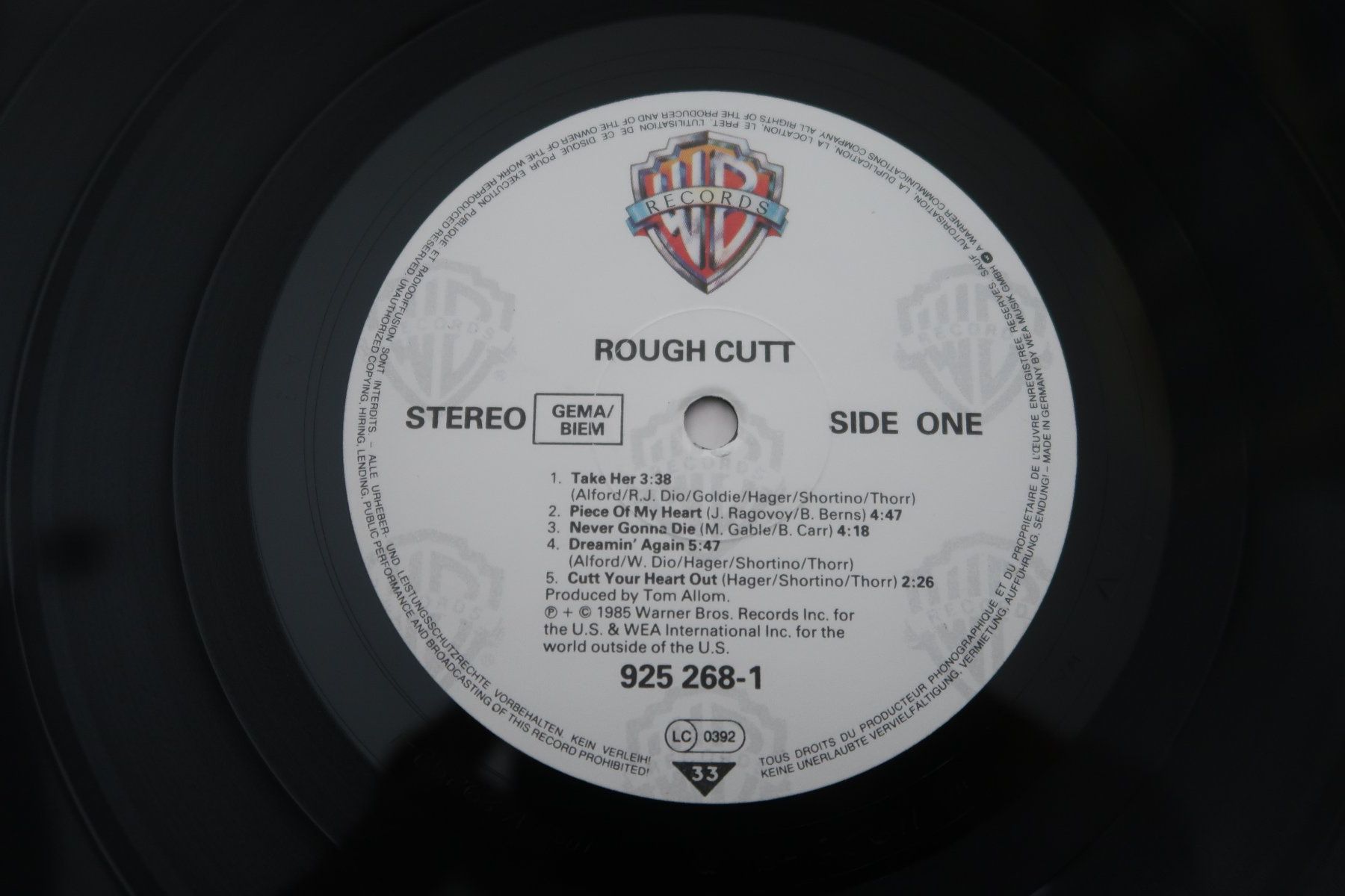 Dischi in vinile: ROUGH CUTT - ST - PAUL SHORTINO - VINYL LP – Usato da Basel venduto da Patiscat 2