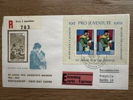 Schweiz - 1962 Jubiläumsblock FDC mit ET Stempel