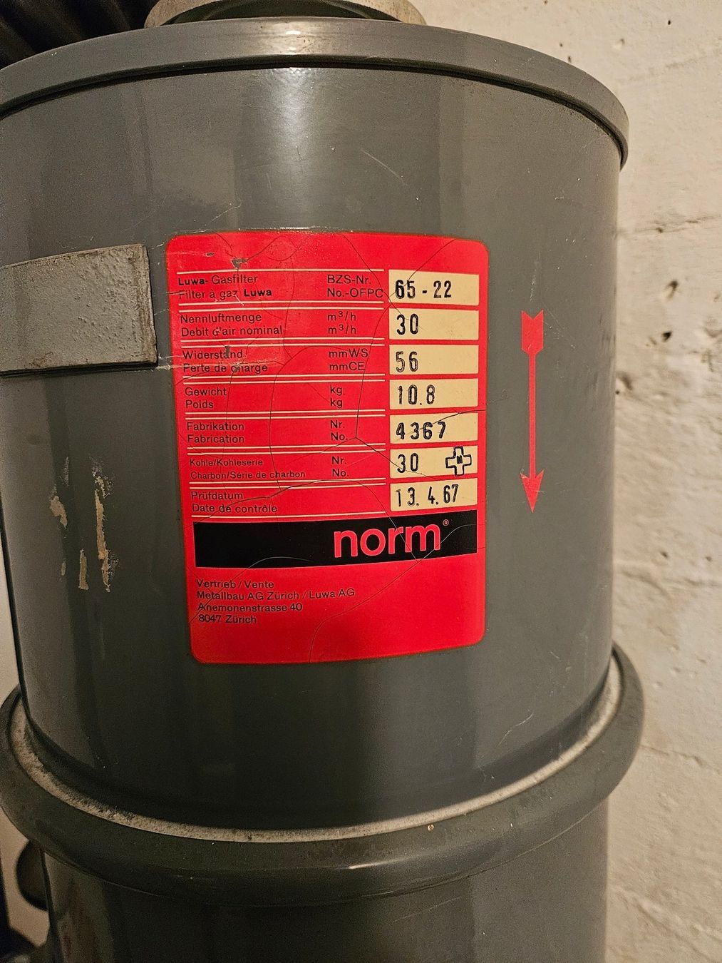 Lüftung: Luftschutzgerät mit Filter Schutzraumausrüstung – Gebraucht aus Zollbrück von outlet16 6