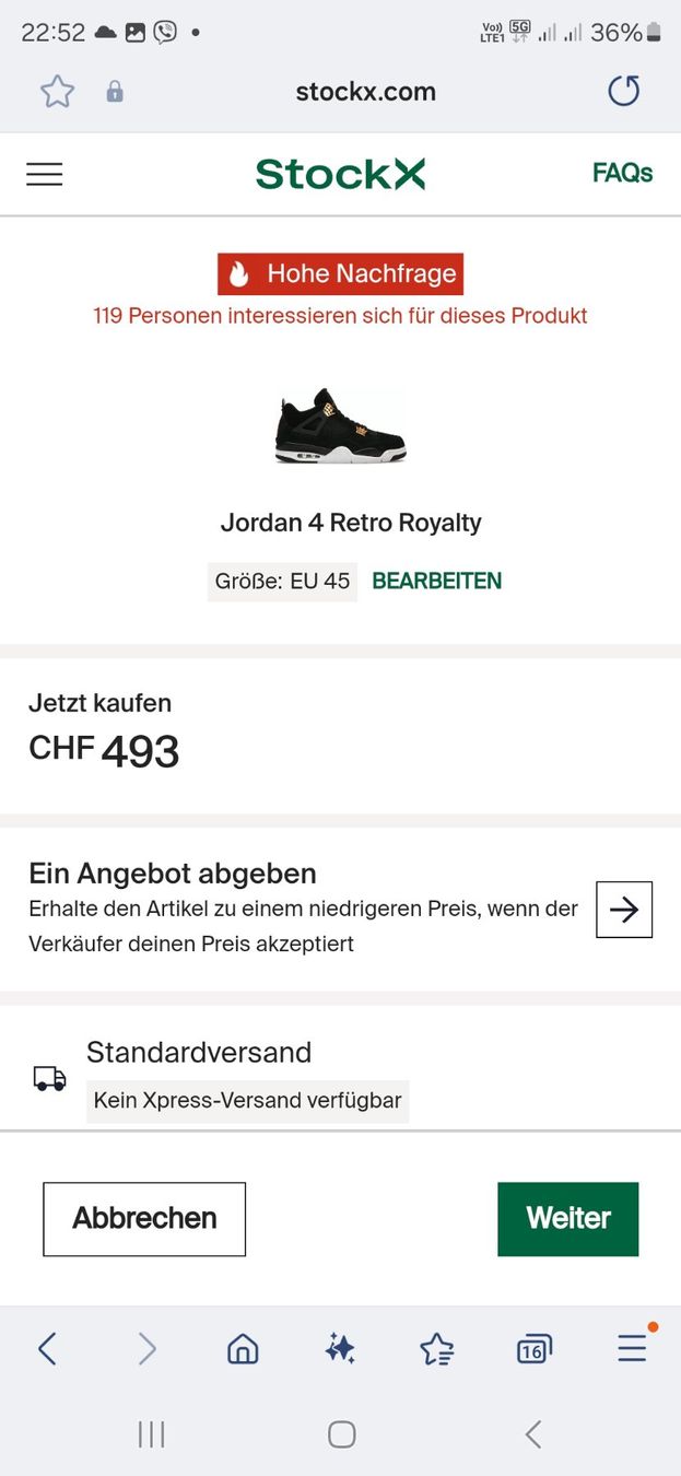 Jordan Herrenschuhe: Jordan 4 Retro Royalty gr. 45 – Gebraucht aus Wallisellen von theblacksheep 2