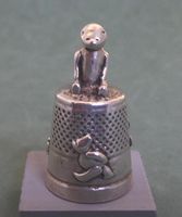 Finger Hut 925 Silber mit Teddybär England London 1972 / 73
