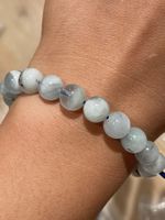 Aquamarin-Armband 8mm