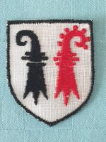 Vintage Badge Wappen Basel Stadt + Land ST. GALLER STICKEREI